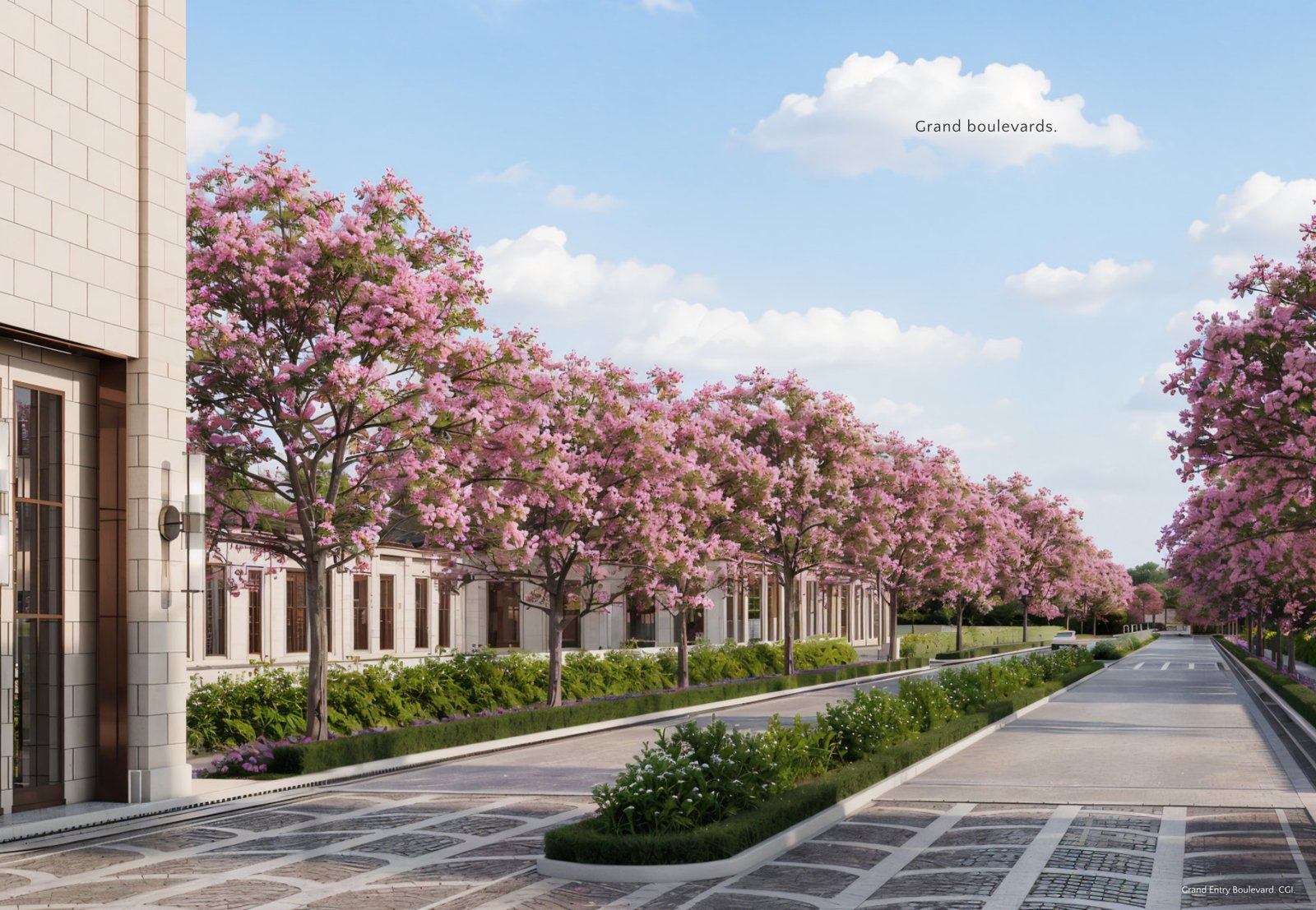 Entry boulevard of the estate